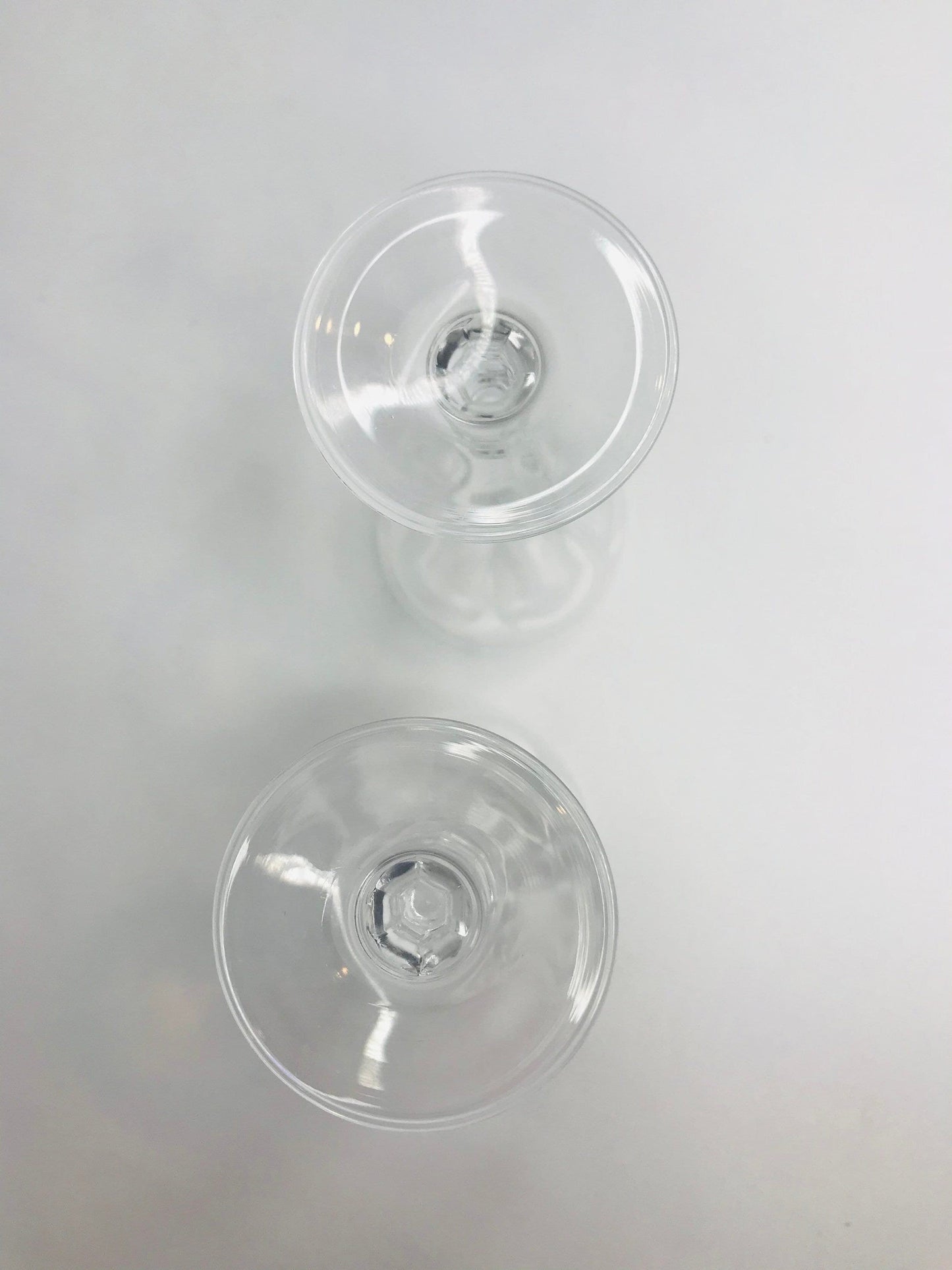 Set of 2 vintage stemmed shot/liquor glasses