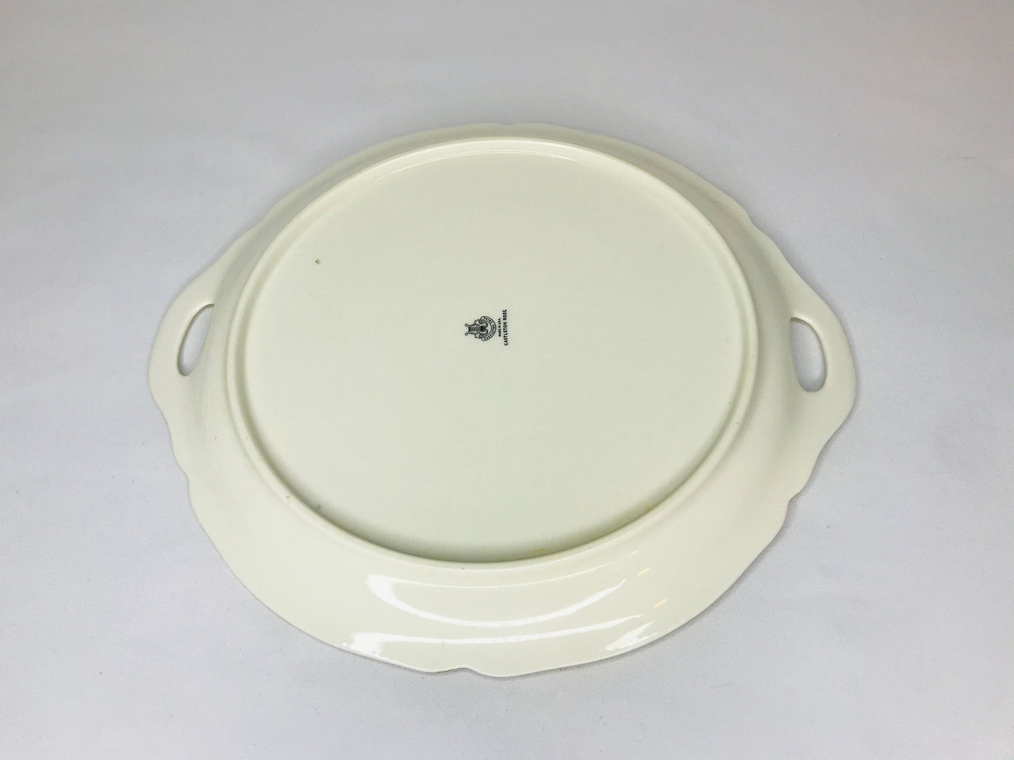 Castleton china castleton rose handled cake plate