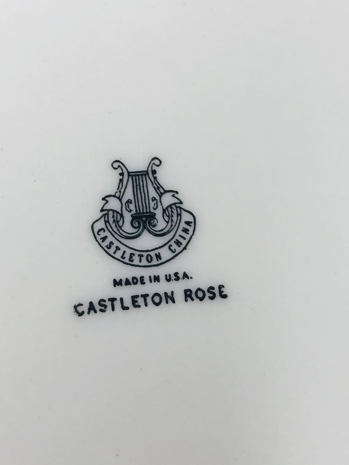Castleton china castleton rose handled cake plate