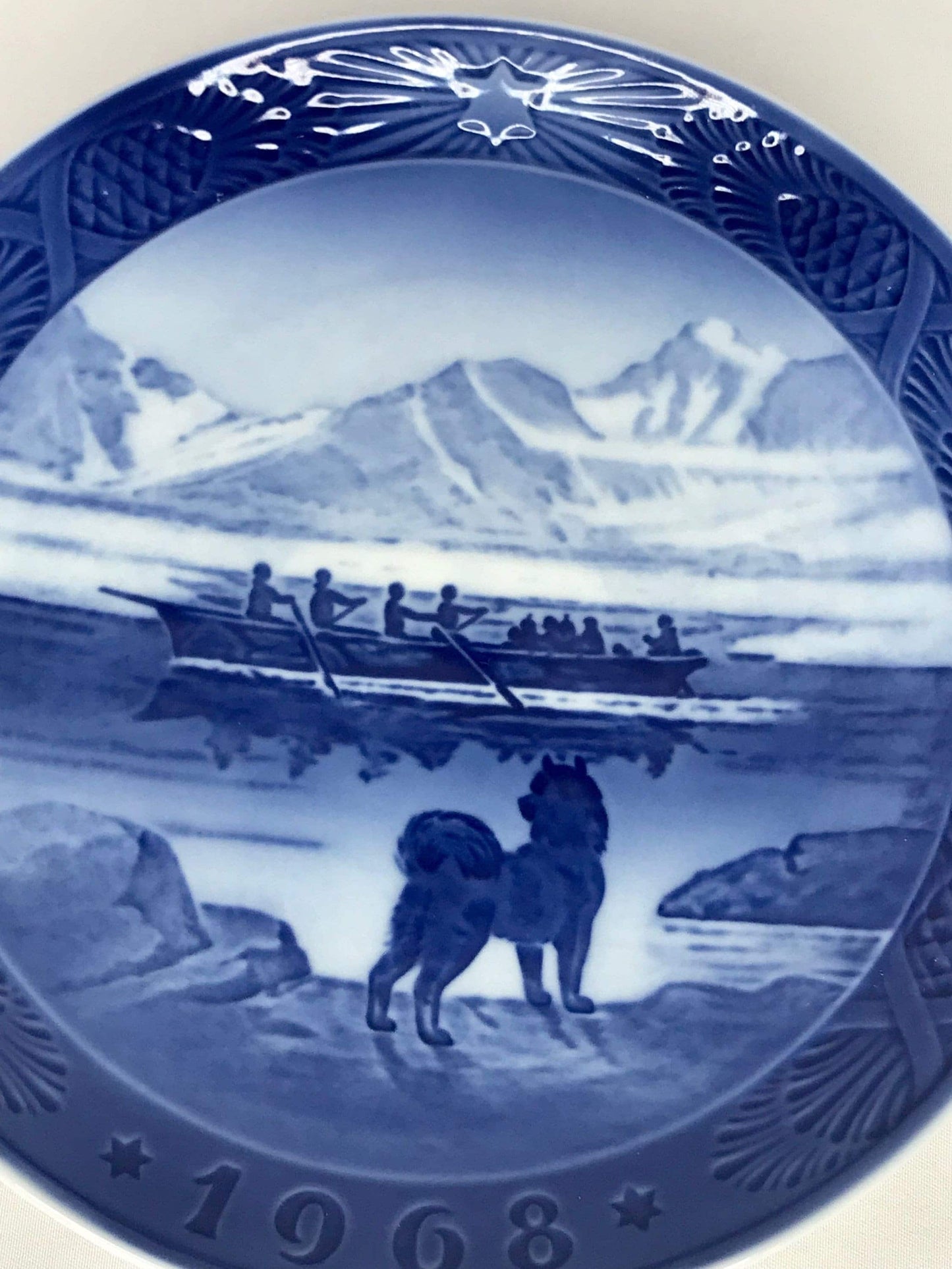 Royal copenhagen denmark kia lange the last umiak plate