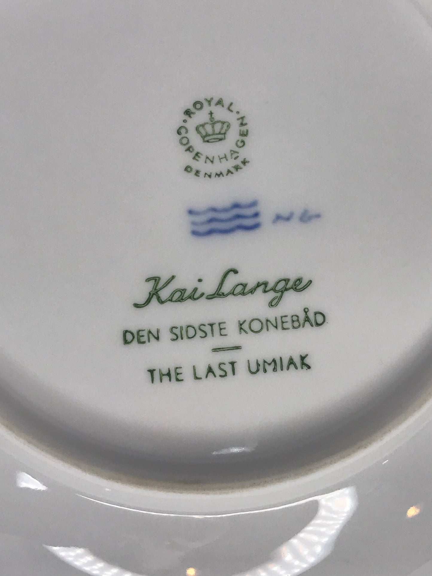 Royal copenhagen denmark kia lange the last umiak plate
