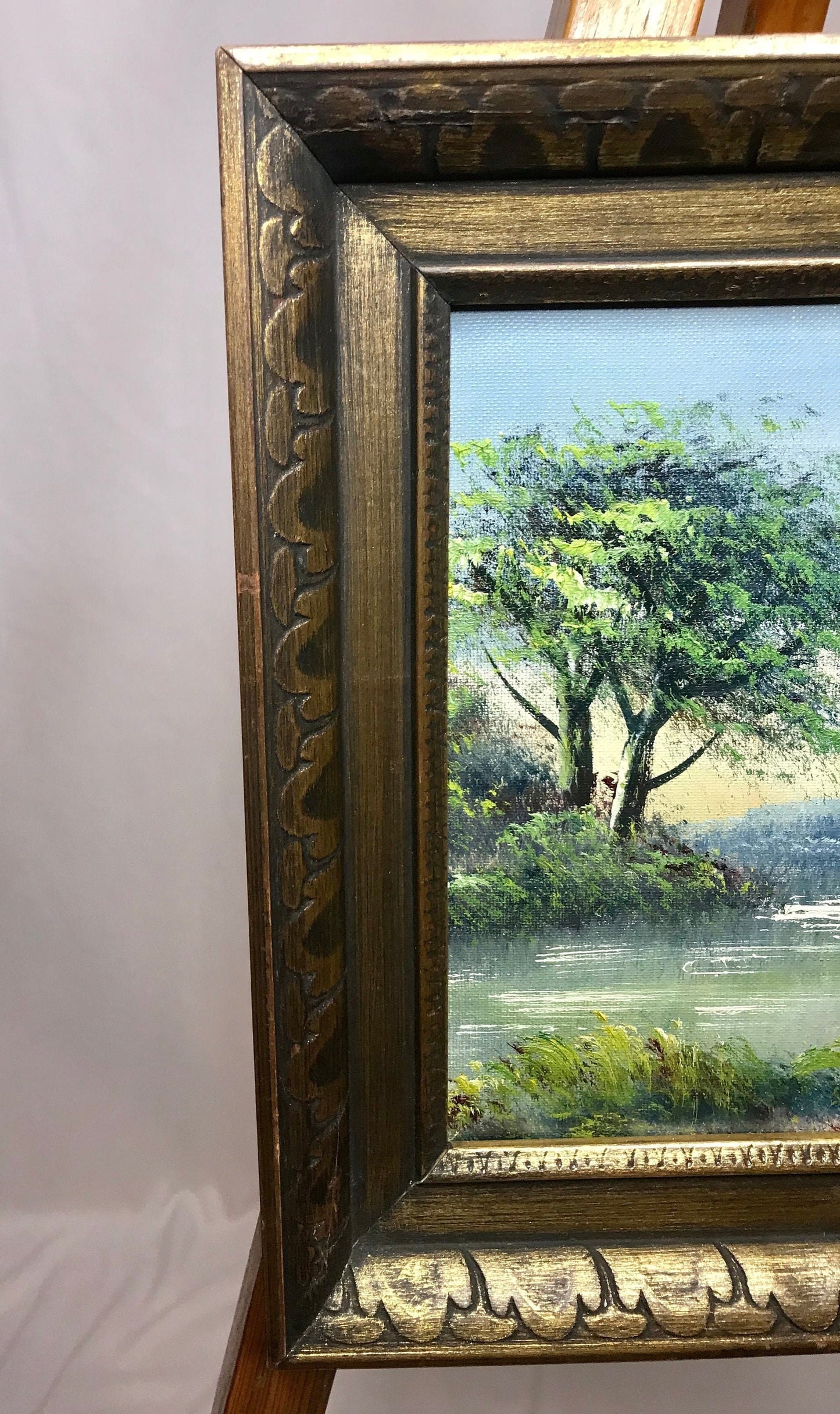 Canvas scenery painting by a roos framed picture/wall decor (t)
