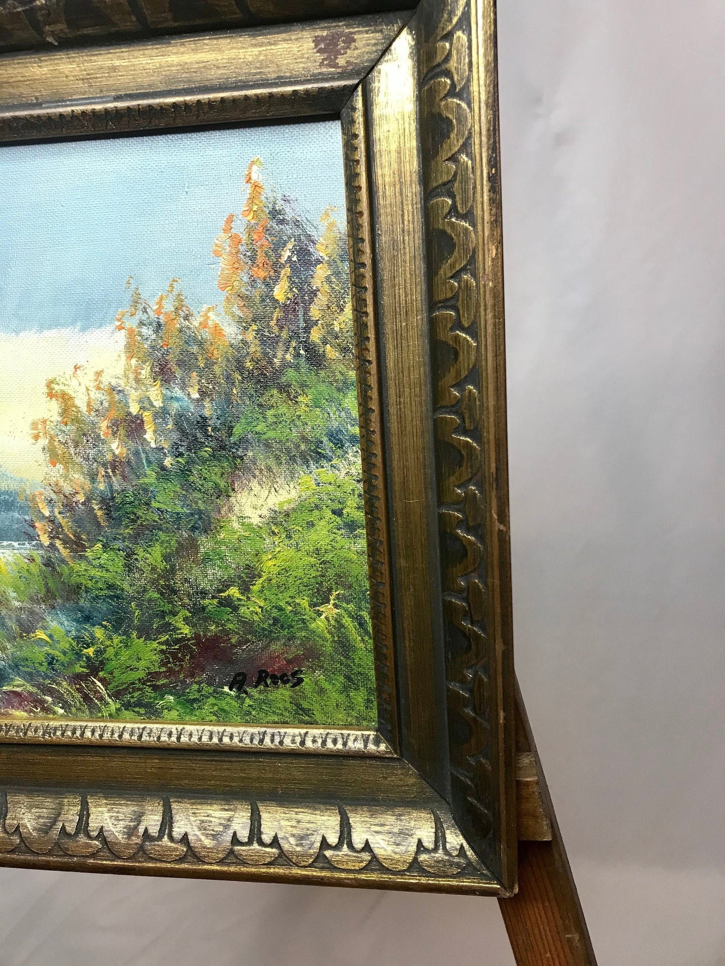 Canvas scenery painting by a roos framed picture/wall decor (t)