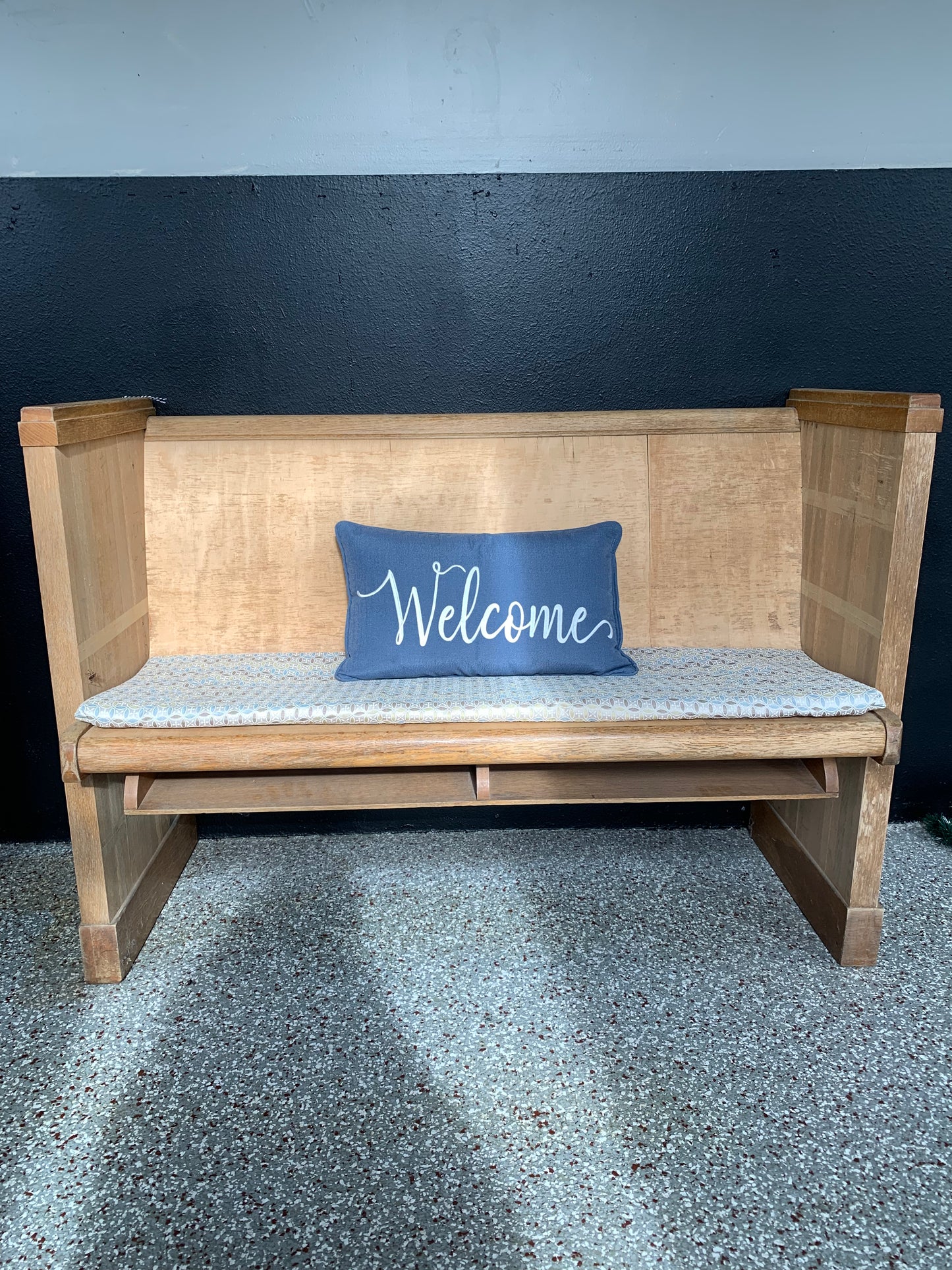Rustic Church Bench - Charming Farmhouse Seating