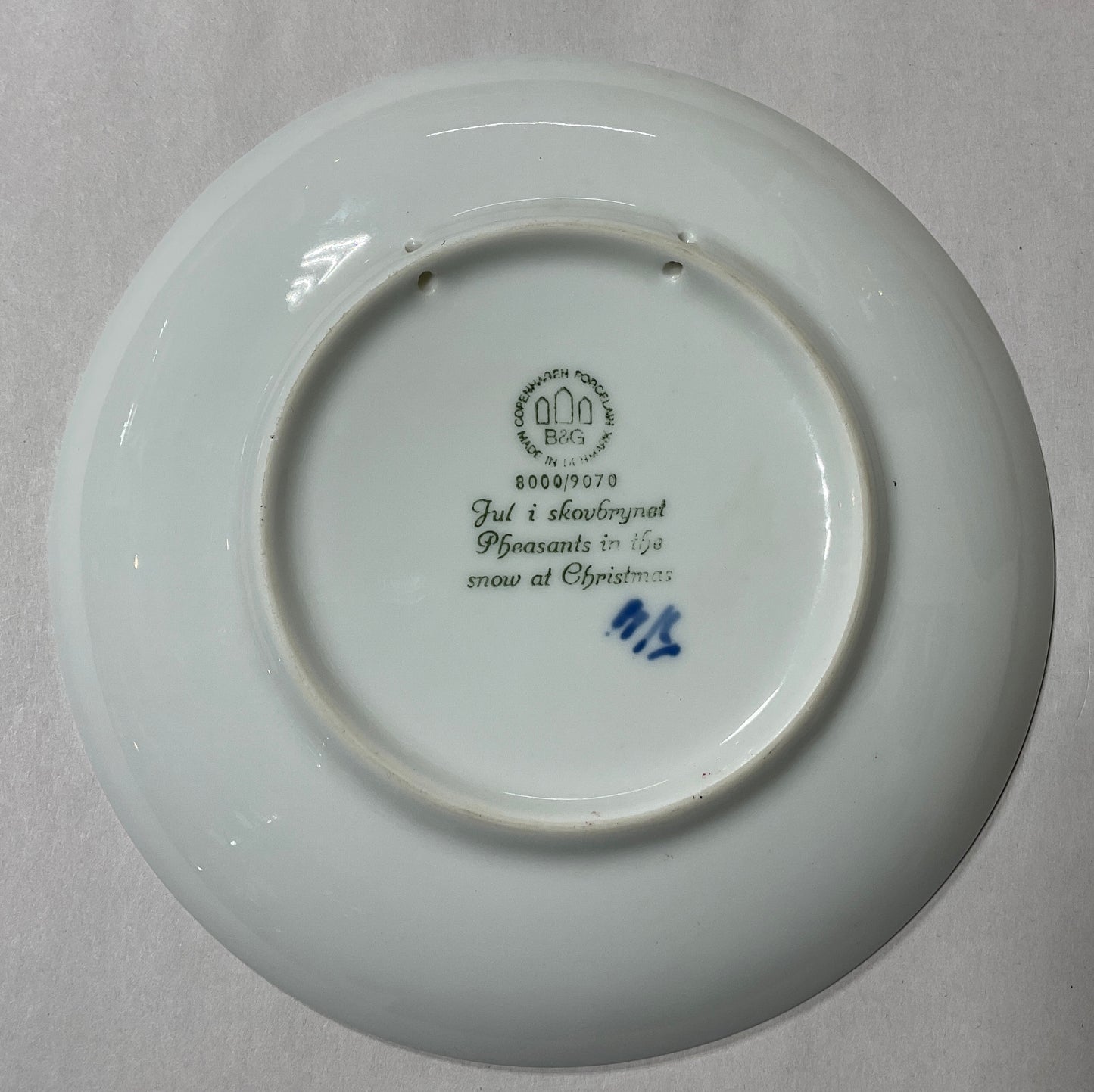 Vintage B&G Copenhagen porcelain Jule After plates