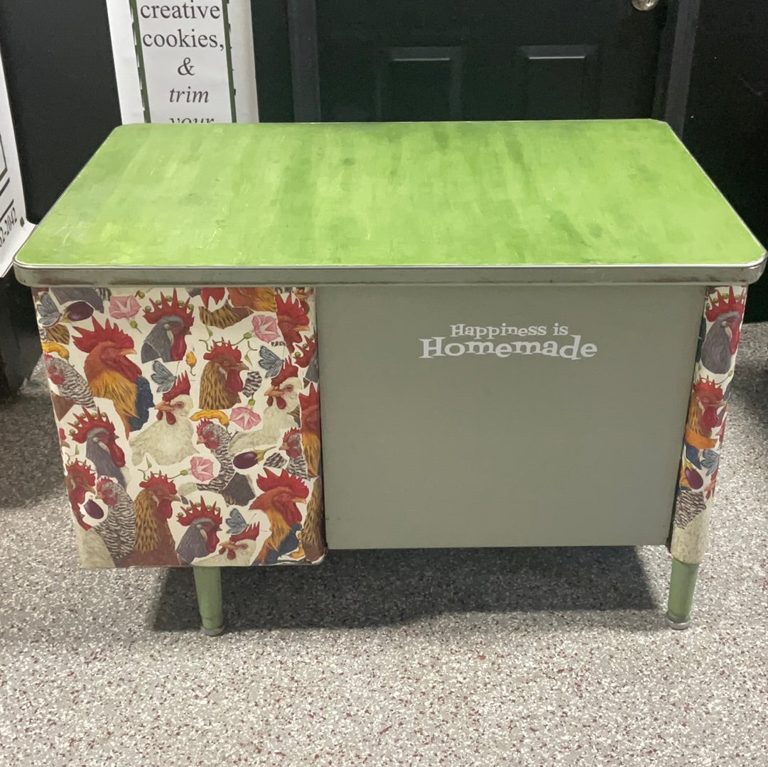 Industrial Steel-case Single Pedestal Metal Tanker Desk Collection