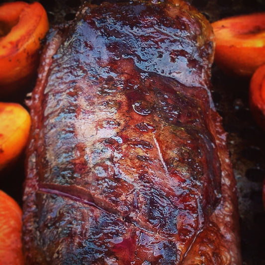 “Savor the Summer: Grilled Duck with Fresh Peaches”