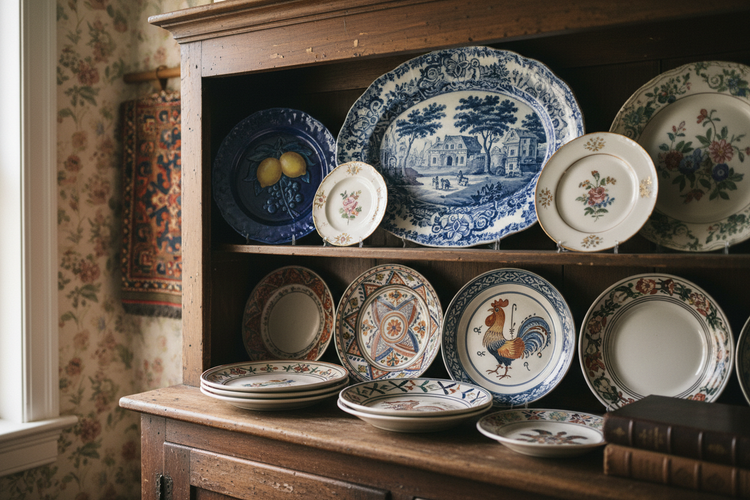 Decorative Plates, Tins and Bottles