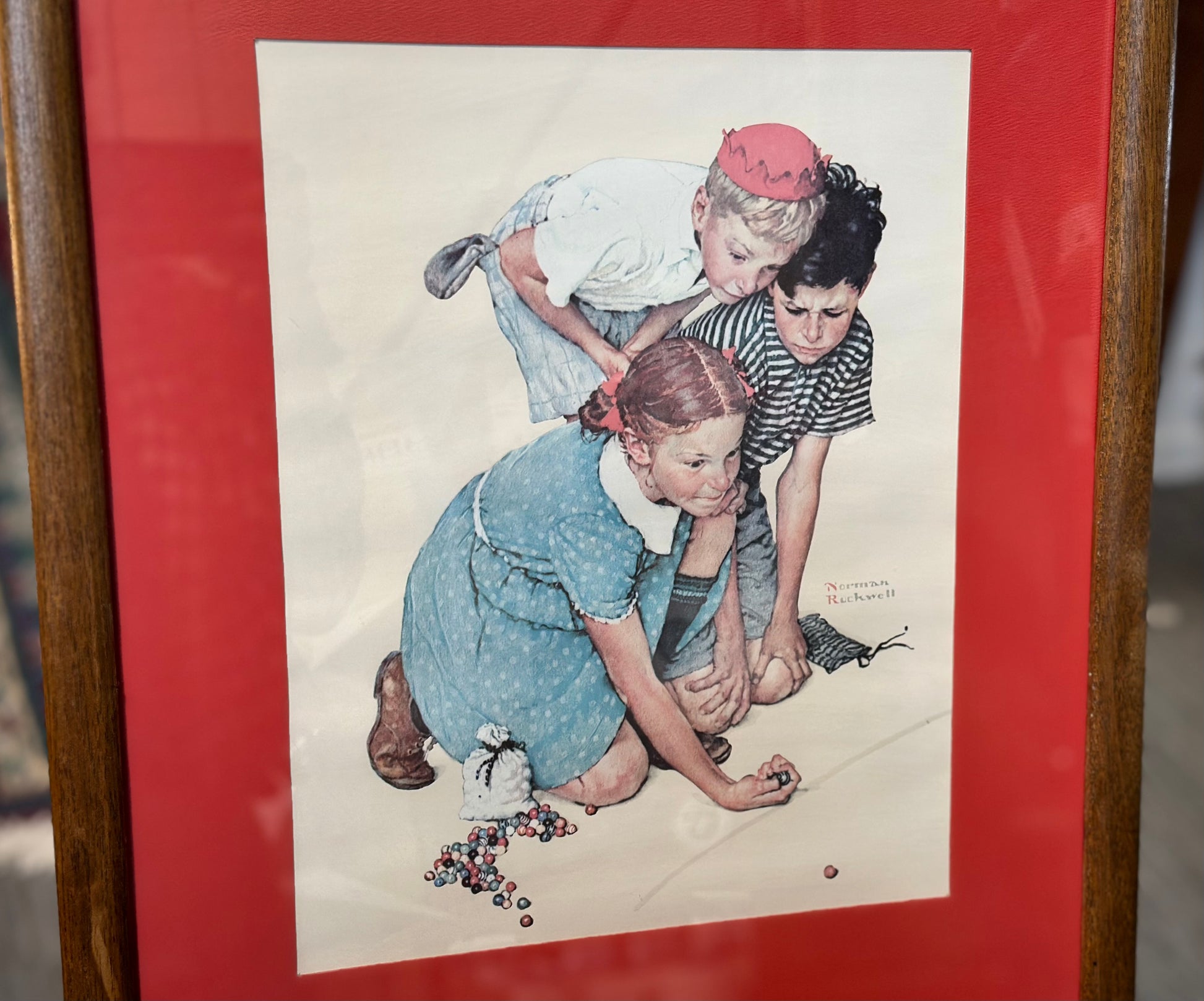 Norman Rockwell Knuckles Down art print