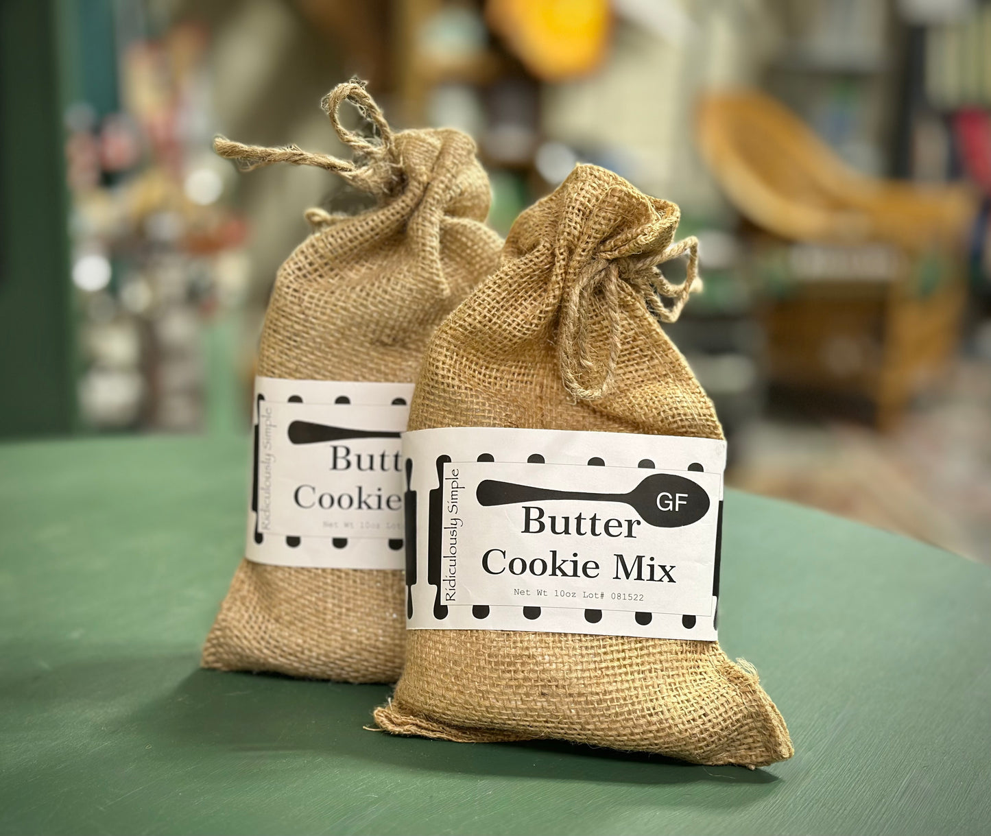 Vintage Cookie Mix in Burlap Bags - Butter, Gingerbread with Gluten-Free Options