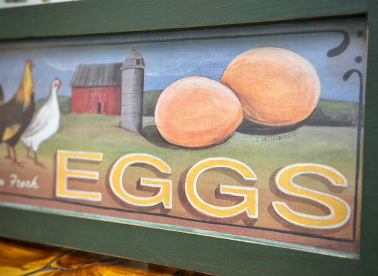 Framed "Farm Fresh Eggs" Print