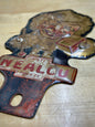 Rare Vintage 1930s Nealco Anti-Freeze License Plate Topper