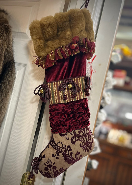 Antique Serendipity Holiday Stocking