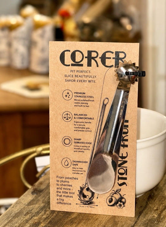 Stonefruit Corer | Stainless Steel Peach, Plum & Nectarine Pitting Tool