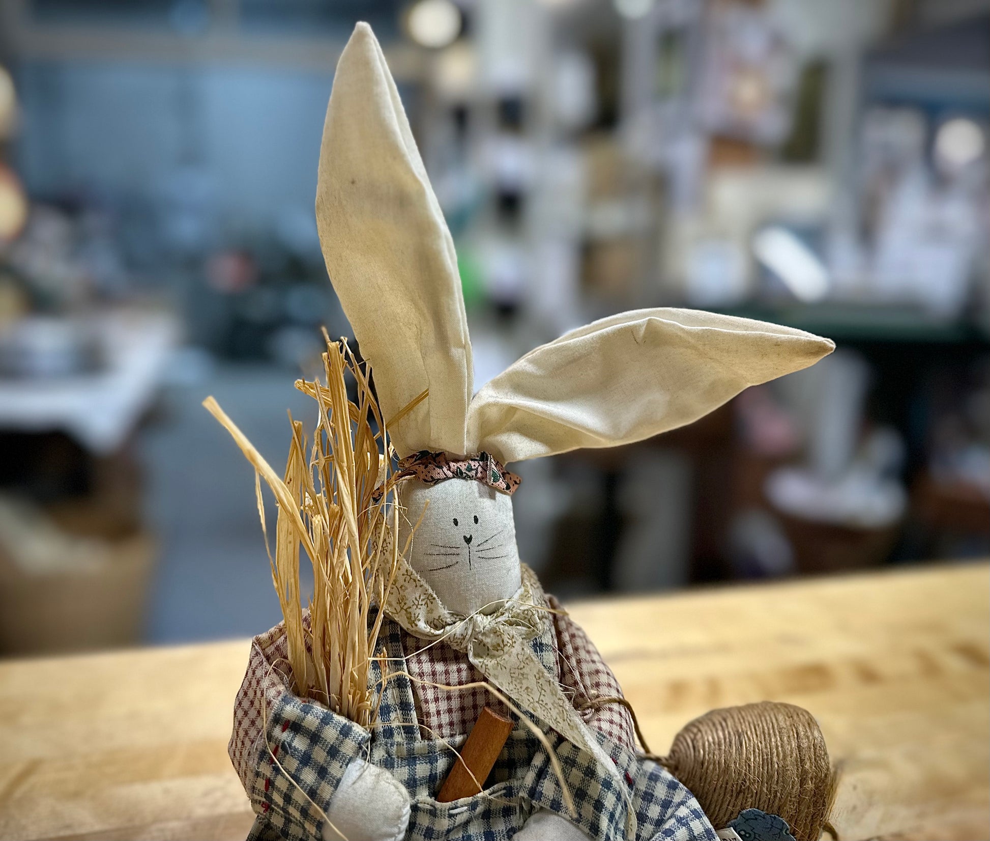 Plaid Long Legged Rabbit soft plush toy