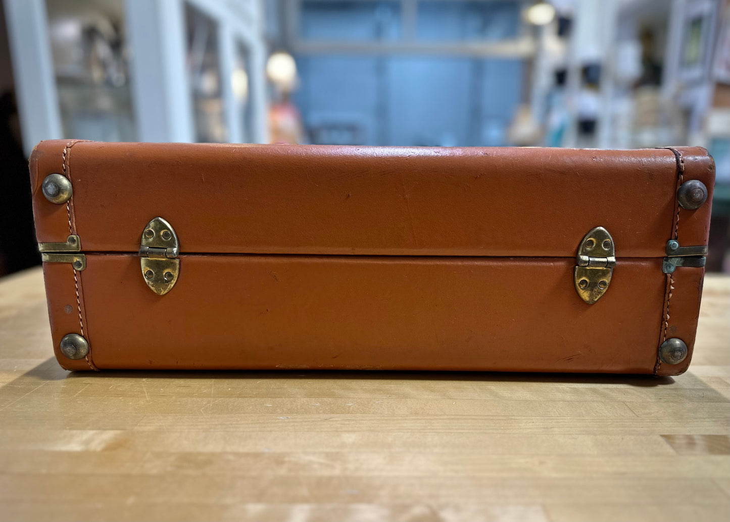 Back view of classic mid-century modern luggage