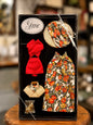 Gene doll floral dress with red accessories