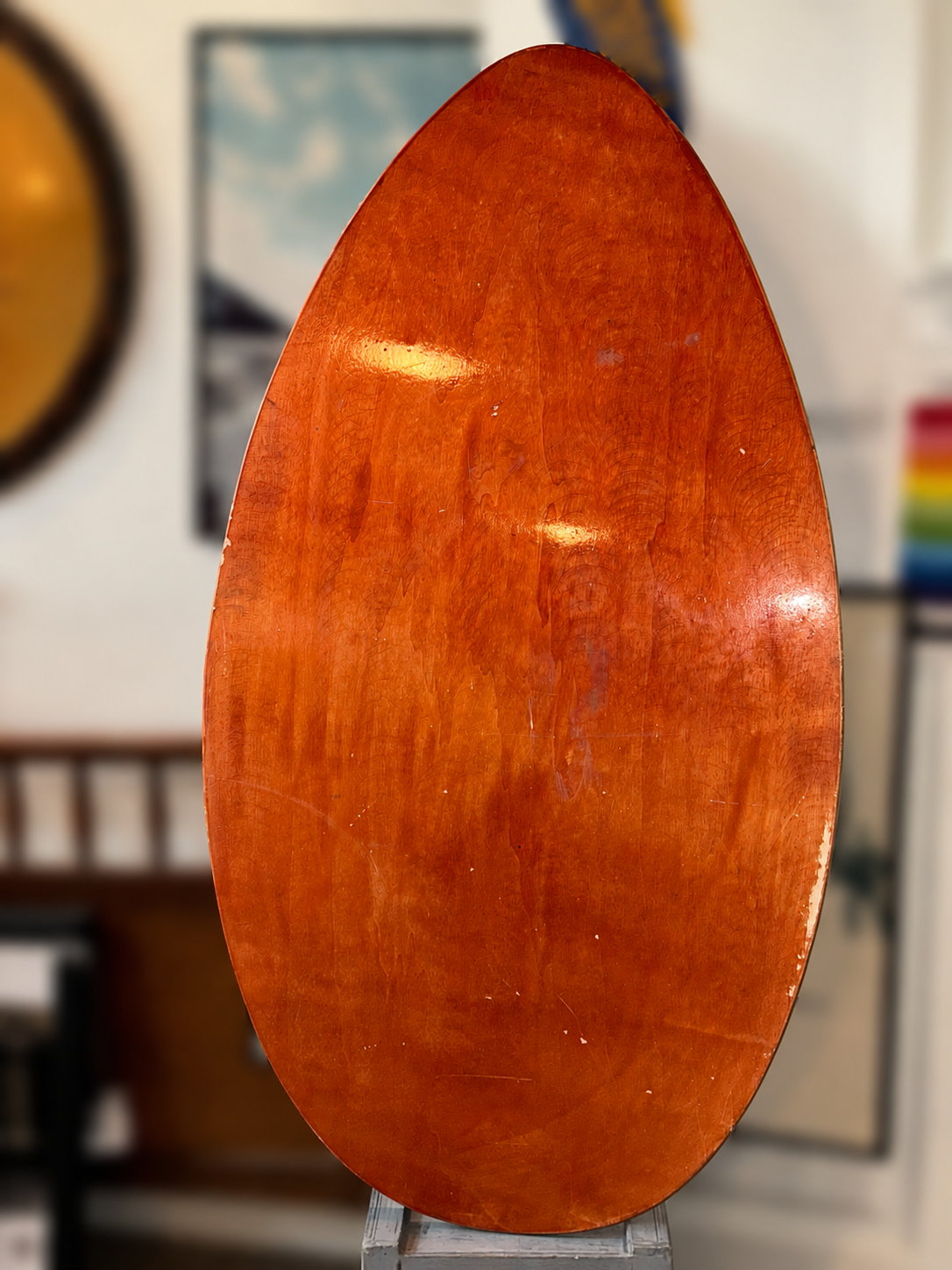 Vintage wooden skimboard coastal decor