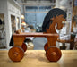 Vintage handmade wooden ride-on horse