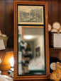 Vintage American Homestead Spring framed wall mirror with wood frame