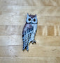 Horned Owl wooden jewelry charm
