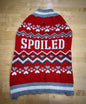 Red dog sweater with hearts