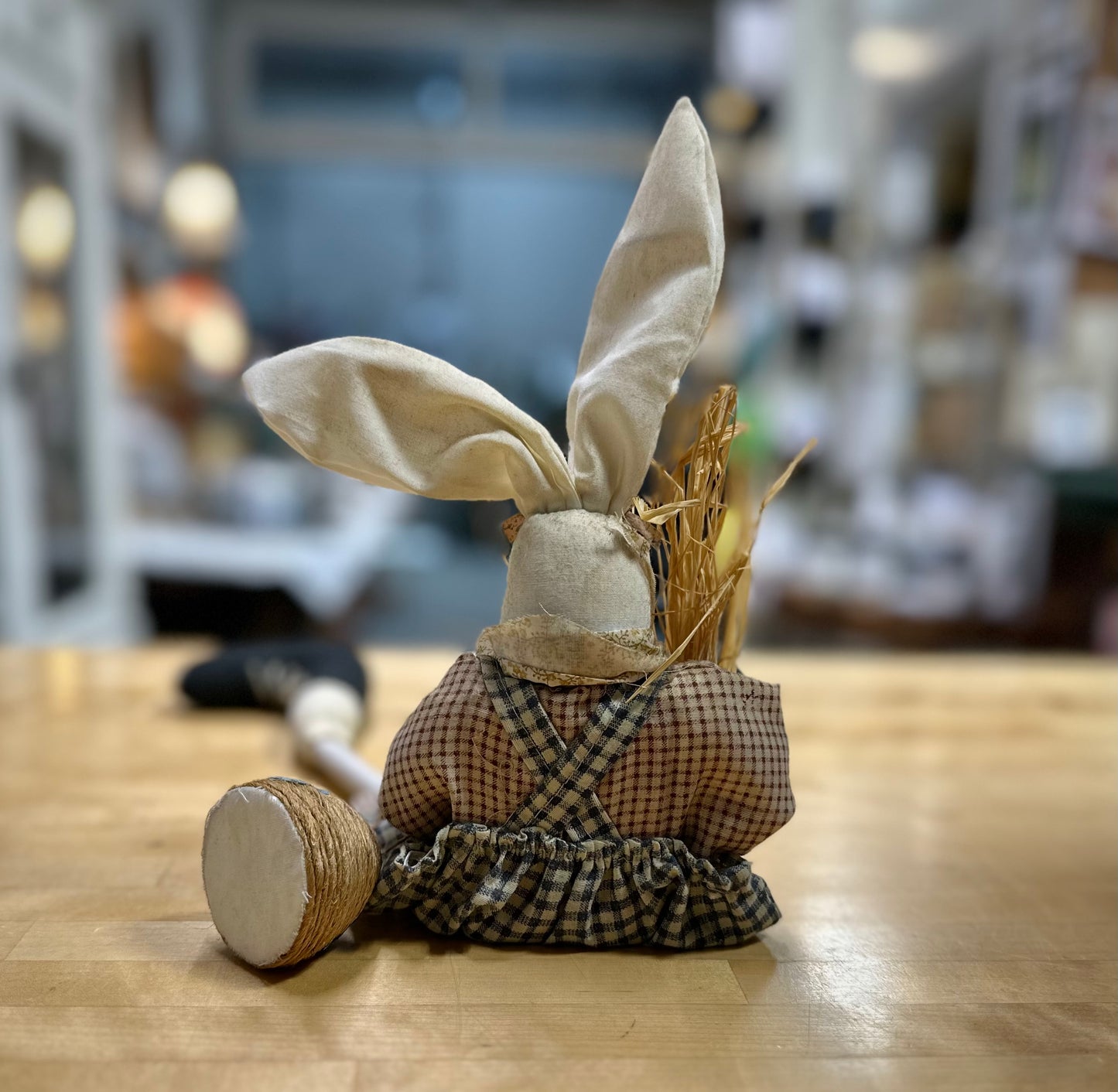 Plaid Long Legged Rabbit soft plush toy
