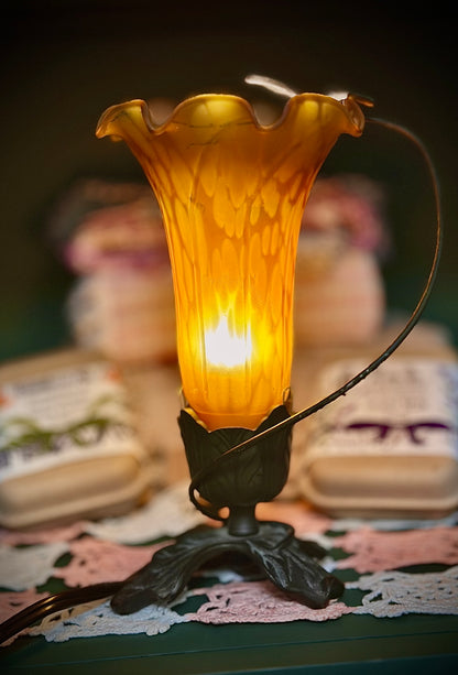 Vintage Glass Tulip Lamps