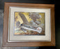 Winnie Mae vintage airplane framed foil artwork