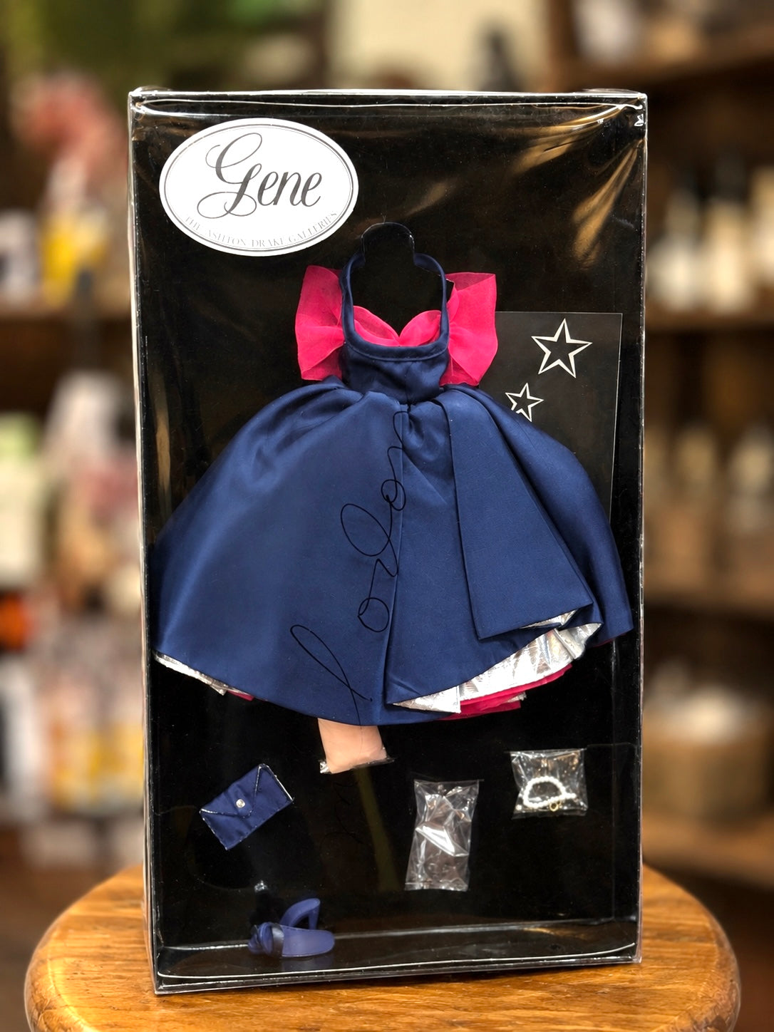 Gene doll blue formal dress accessory set