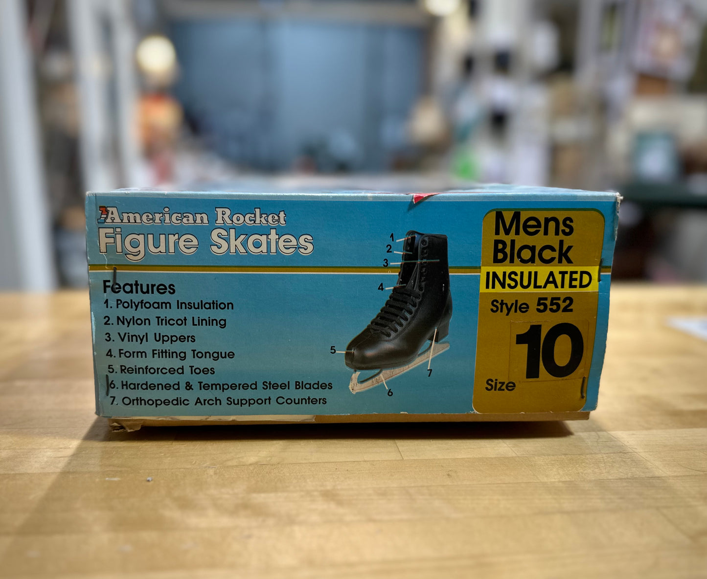 Classic black retro ice skating boots vintage