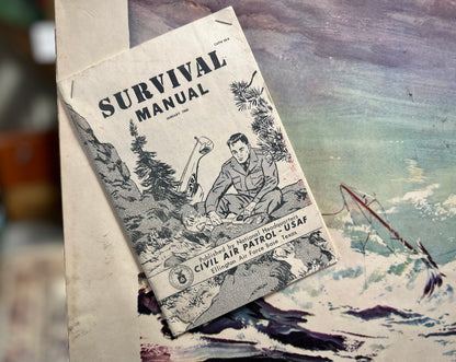 Civil Air Patrol H-19 Chickasaw helicopter and survival manual print