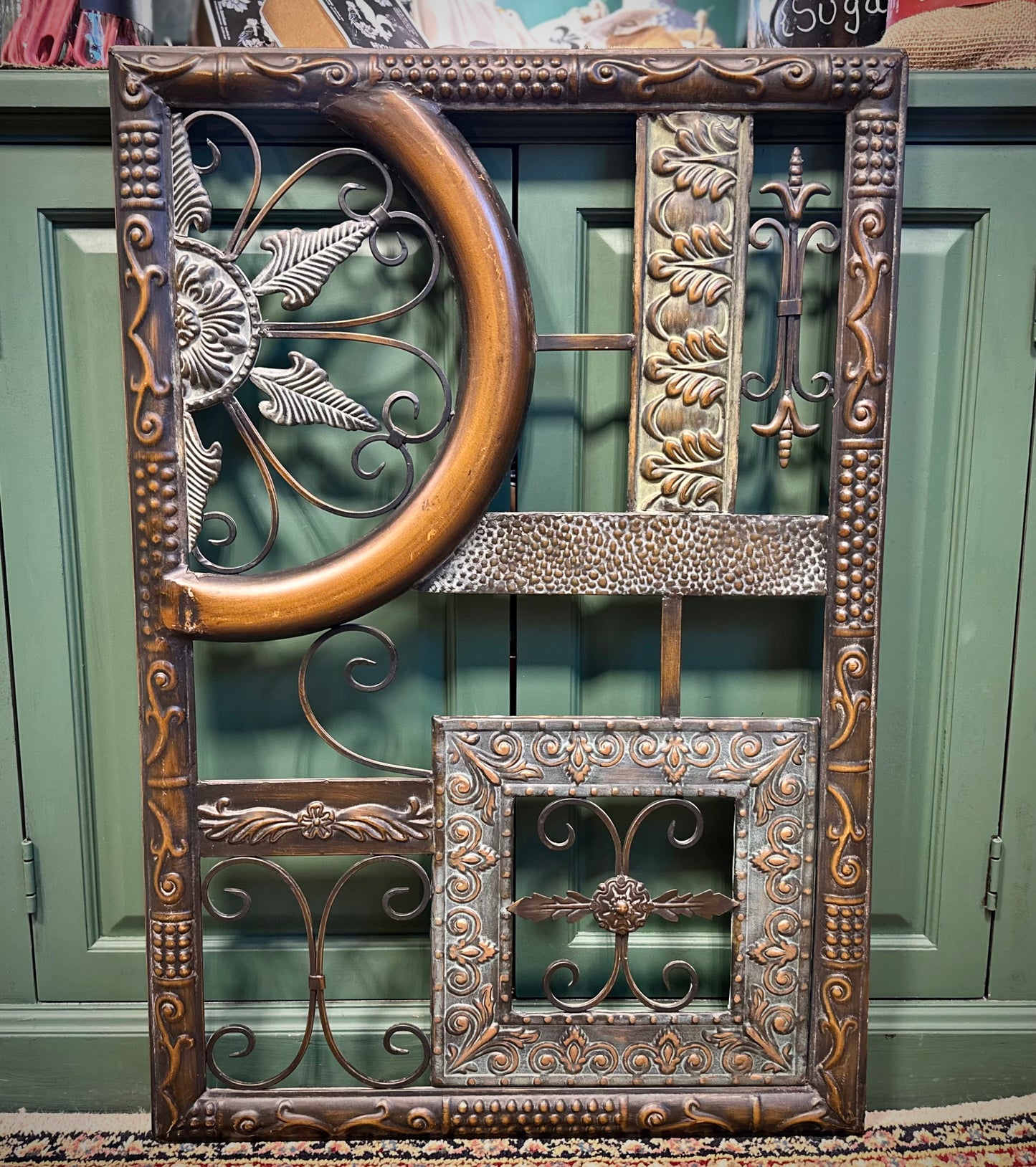 Rustic Wrought Iron Wall Decoration