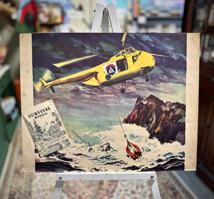 Vintage CAP helicopter and survival guide artwork