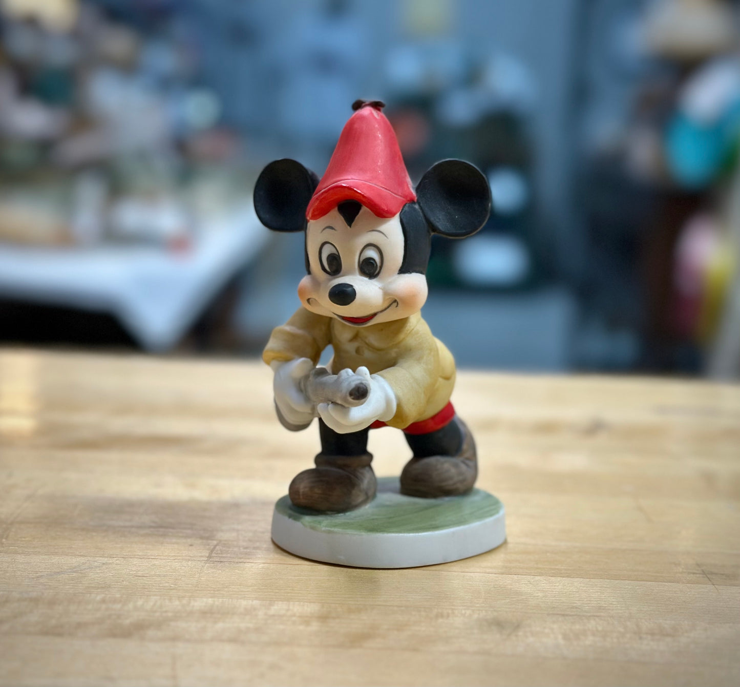 Front facing ceramic Mickey Mouse figurine 