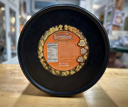 Top view of 2009 60th Anniversary Peanuts Popcorn Tin