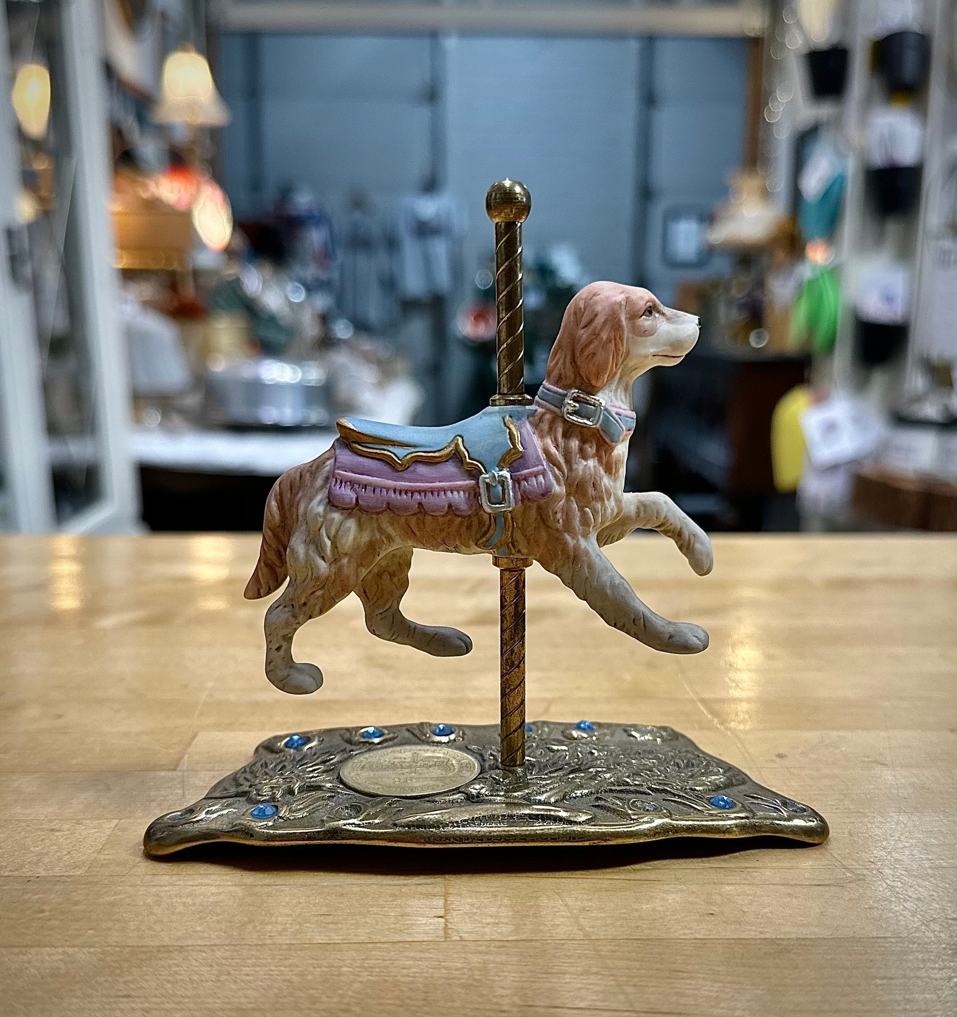 Vintage Carousel Dog Figurine collectible
