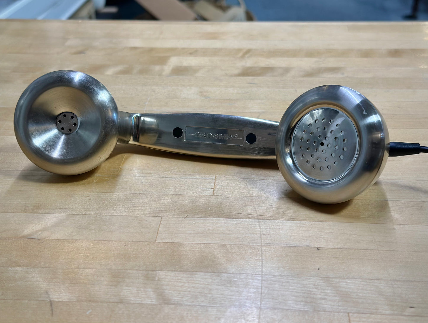 Vintage-style phone with chrome finish