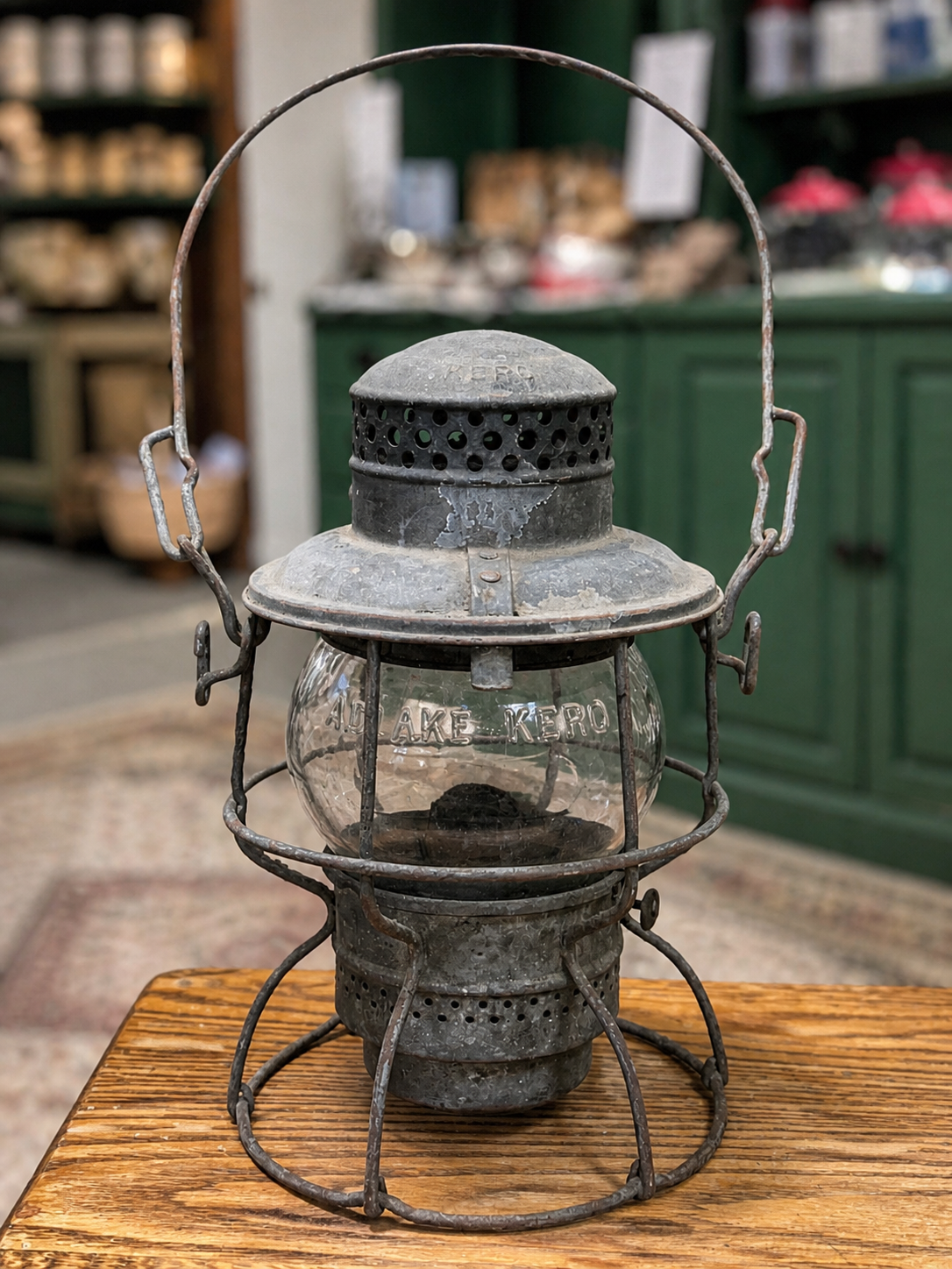 vintage Adlake Kero railroad lantern antique train light decor
