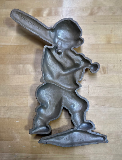 Retro Sexton cast metal baseball batter plaque