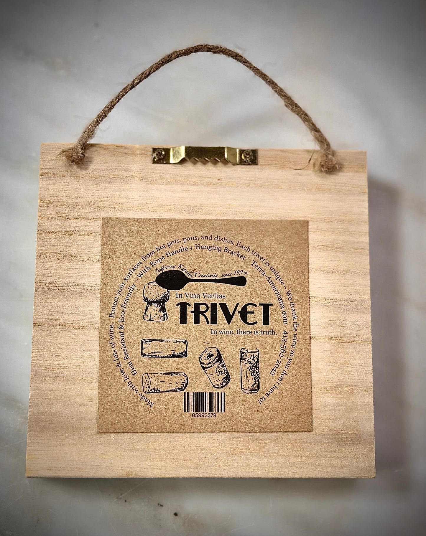Unique Wine Cork Trivet with Rope Handle – Hang It, Love It, Use It!