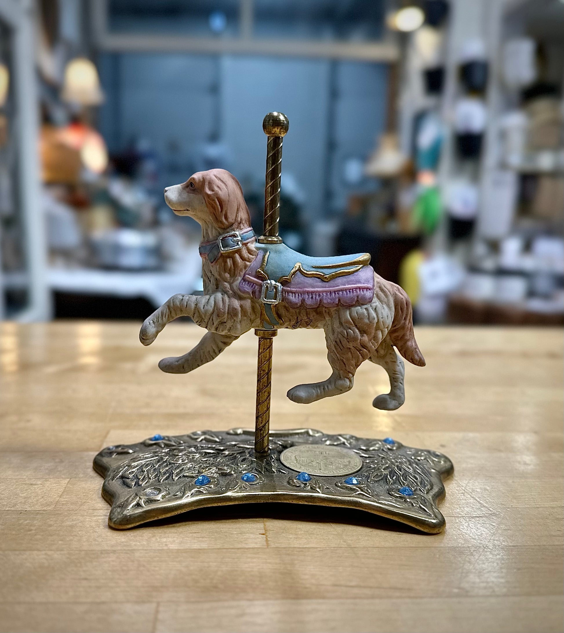 Vintage Carousel Dog Figurine collectible