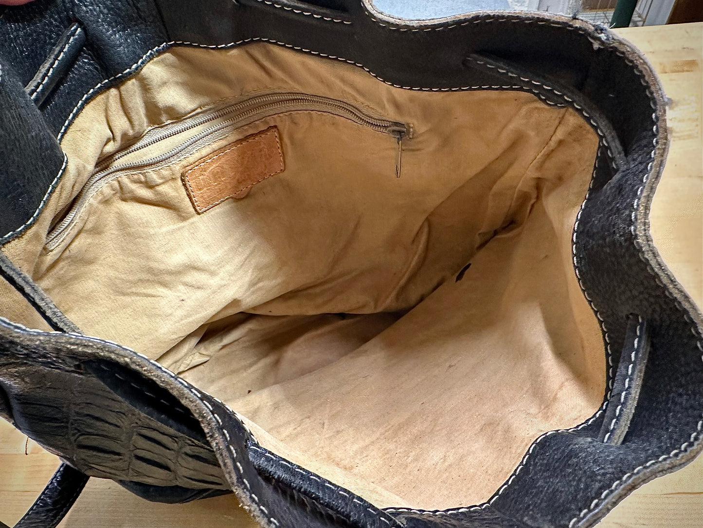 Black Unisa Drawstring Bag