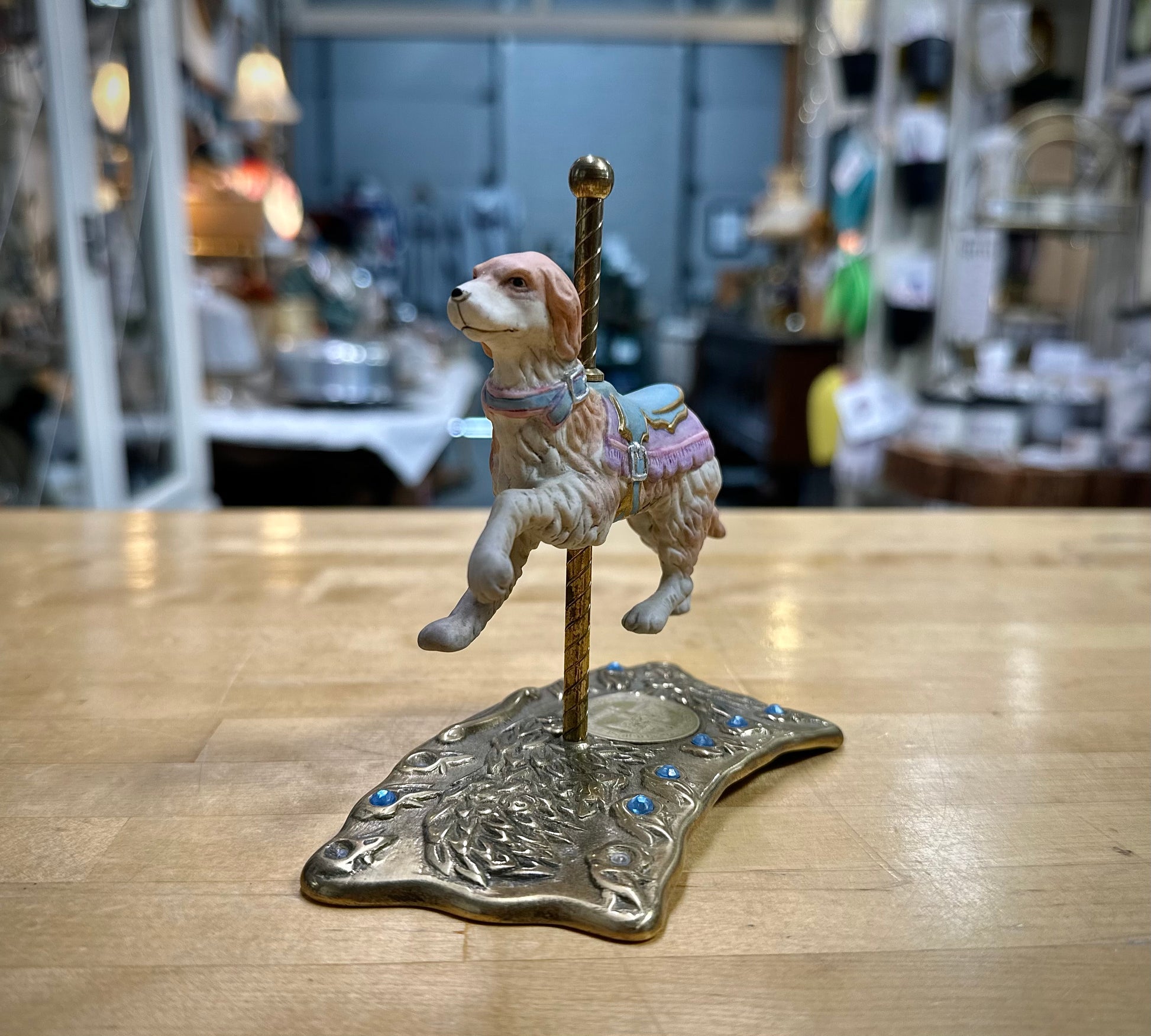 Vintage Carousel Dog Figurine collectible