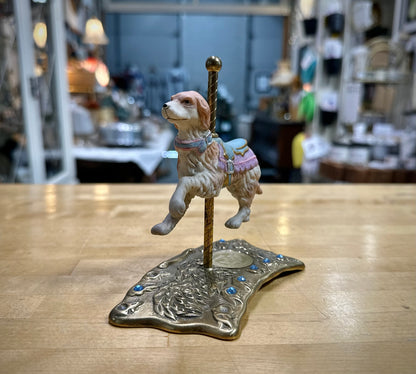 Vintage Carousel Dog Figurine collectible