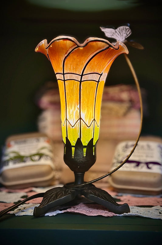 Vintage Glass Tulip Lamps