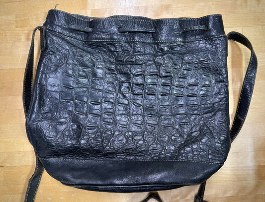 Black Unisa Drawstring Bag