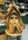 Hand Carved Old Man Winter Birdhouse