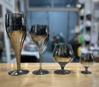 Vintage Silver Fade Drinking Glasses