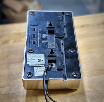 Crosley CR55 vintage-style chrome wall phone back view
